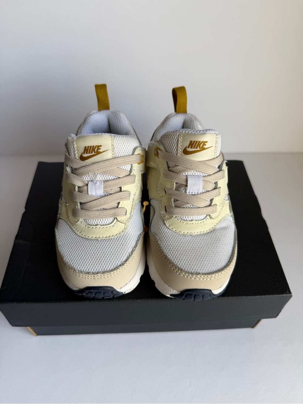Nike Kids' Sneakers in Cream, White and Gold Accent